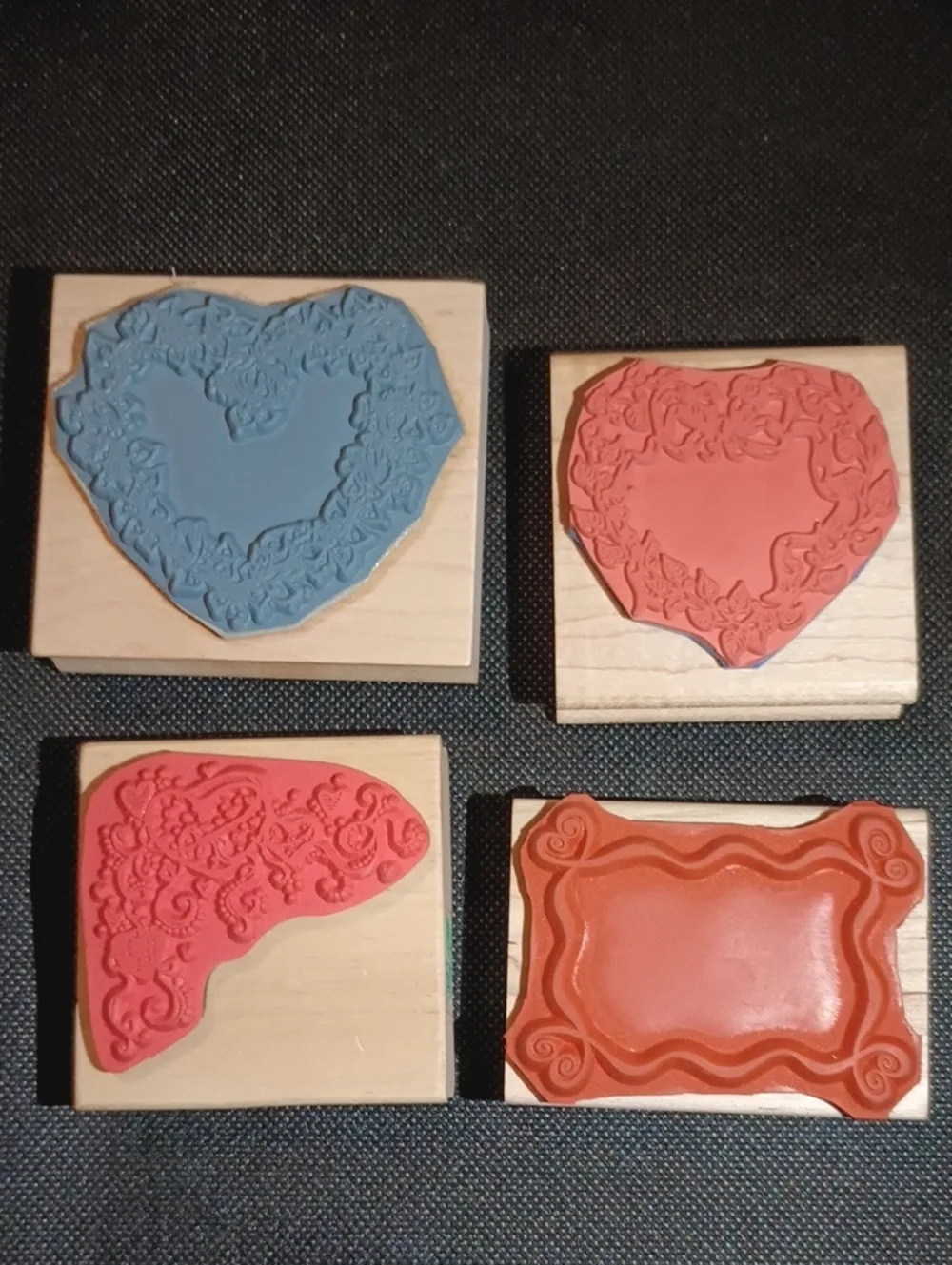 4 Heart Stamps